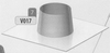 Dakplaat 0 graden volledig RVS diameter 080 mm DW/p.stuk