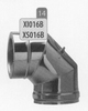 Bocht 90 graden met luik, diameter 180 mm Tisend DW/pst