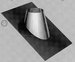 Dakplaat 5-30 graden (lood), diameter 080/125 mm TWIN /p.stuk