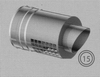 Afwerkingstuk: horizontaal, diameter 150/200 mm TWIN /p.stuk