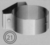 Beugel: tussensteun muurbeugel, diameter 150/200 mm TWIN /p.stuk