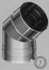 Bocht 45 graden, diameter 150/200 mm TWIN /p.stuk