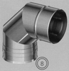 Bocht 87 graden met inspectieluik, diameter 150/200 mm TWIN /p.stuk