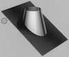 Dakplaat 30-45 graden RVS/inox, diameter 150/200 mm TWIN /p.stuk