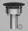 Kap: gekleurde regenkap voor konisch eindstuk (150/200mm) TWIN /p.stuk