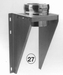 Steun: vertrekmuursteun, diameter 150/200 mm TWIN /p.stuk