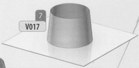 Dakplaat: 0 graden volledig inox (plat dak), diameter 230 mm  Ø230mm