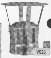 Kap: standaard regenkap, diameter 400 mm  Ø400mm