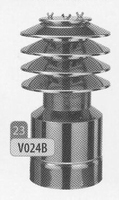 Kap: 4 vleugels RVS (inox), diameter 180 mm  Ø180mm