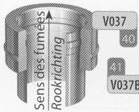 Aansluitstuk: dubbelwandig naar enkelwandig, diameter 350 mm  Ø350mm