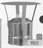 Kap: standaard regenkap, diameter 130 mm Ø130mm