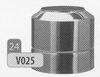 Eindstuk: konisch eindstuk, diameter 150 mm Ø150mm