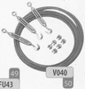 Tuidraad-set (12m kabel, 6 kabelklemmen en 3 trekkers) per set
