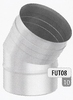 Bocht: bocht 30 graden, diameter 200 mm Ø200mm