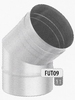 Bocht: bocht 45 graden, diameter 200 mm Ø200mm