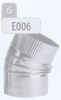 Bocht: Geplooide bocht 30 graden, diameter 125 mm FLEX / p.stuk