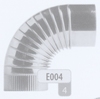 Bocht: Geplooide bocht 90 graden, diameter 200 mm FLEX / p.stuk